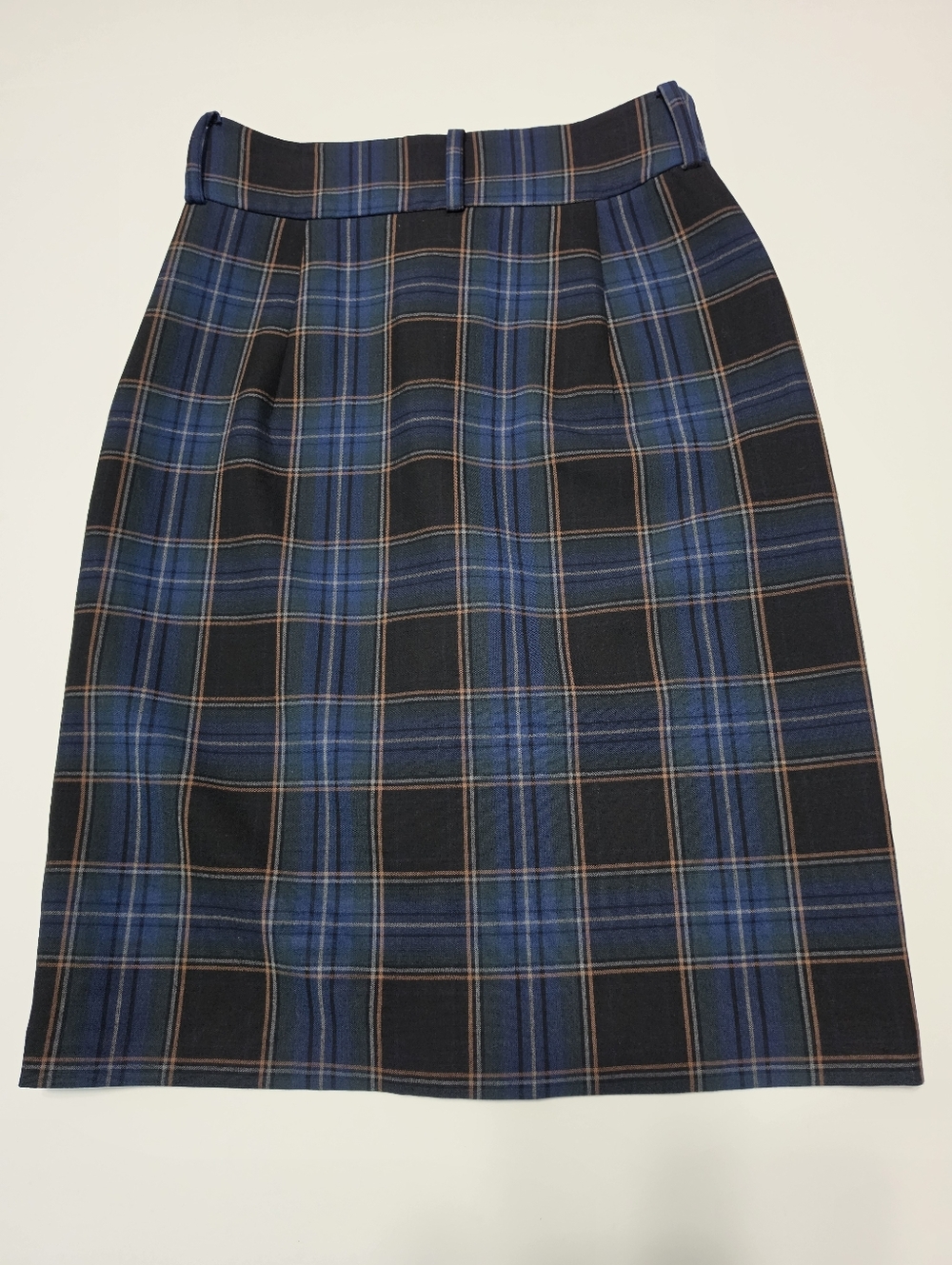 Anthropologie Maeve Bernadette Button-Front Preppy Plaid Academia Midi Skirt 6 - Picture 4 of 6